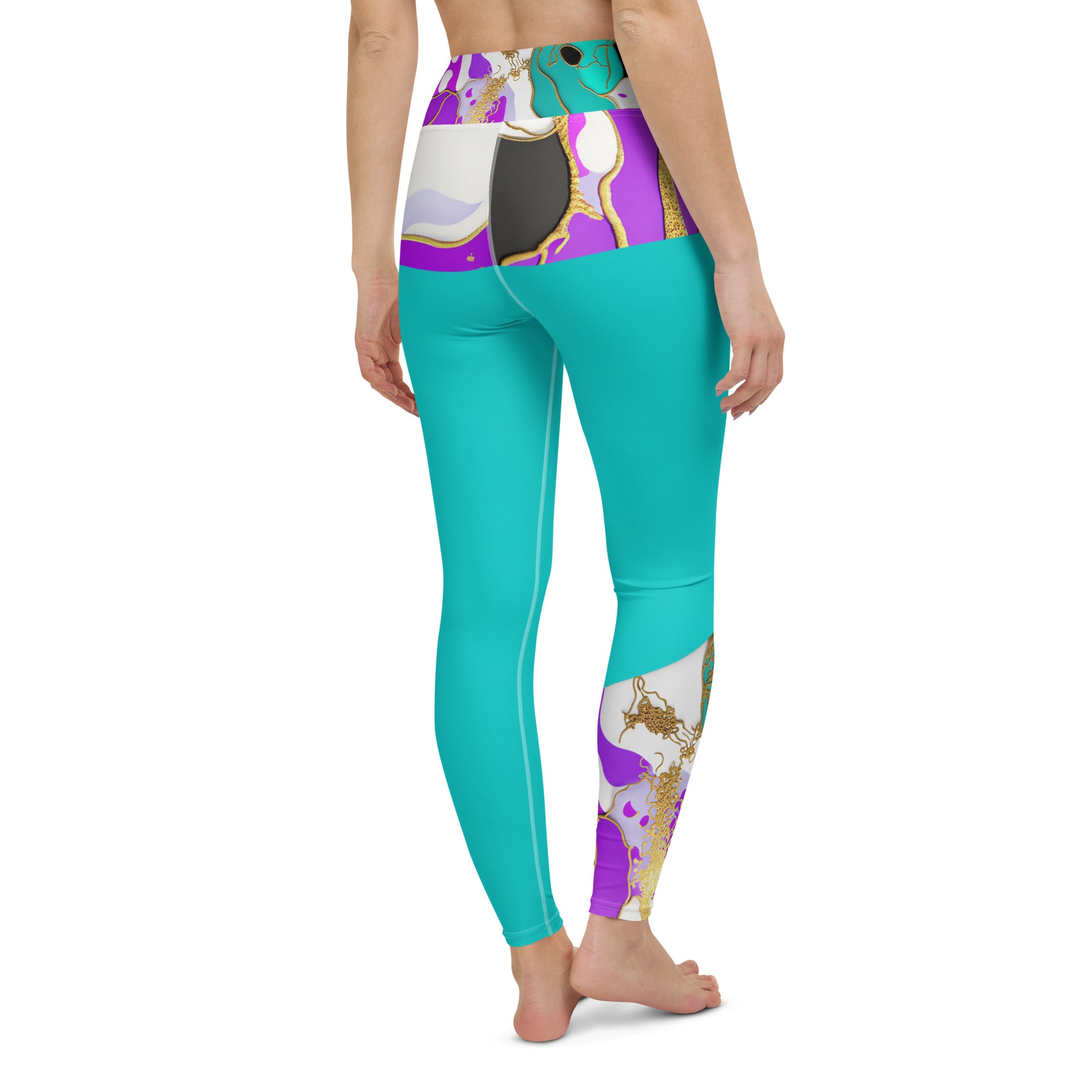 Arty Yoga Pants. Gym or Workout High Waist Leggings. "Artz" Streetwear by WickedYo.